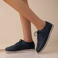 thumbnail image 5 of YLYL Women's Suede Oxford Shoes Lace up Round Toe Comfortable Casual Business Dress Shoes, 5 of 9