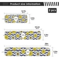 thumbnail image 4 of 2 PCS Faucet Splash Catcher, 30"x5" Yellow Daisy on Navy Striped Microfiber Cloth Kitchen Faucet Absorbent Mat Sink Splash Guard Faucet Mat for Kitchen Sink Water Absorbent Mat for Kitchen, 4 of 7