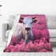 thumbnail image 1 of Fotbe Flower Field Cow Manta de Franela Acolchonada con Estampado, Súper Suave y Esponjosa, Extra Grande para Sofá, Cama, Uso Todo el Año-50"x40", 1 of 7