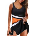 thumbnail image 1 of Gibobby Trajes de Natación para Mujer Traje de baño Push Push de empalme con dos estampados Set Up Mujer Trajes de baño(Negro,G), 1 of 5