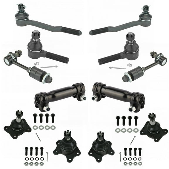 TRQ 12 Piece Steering & Suspension Kit Ball Joints Tie Rods Sway Bar End Links PSA66486