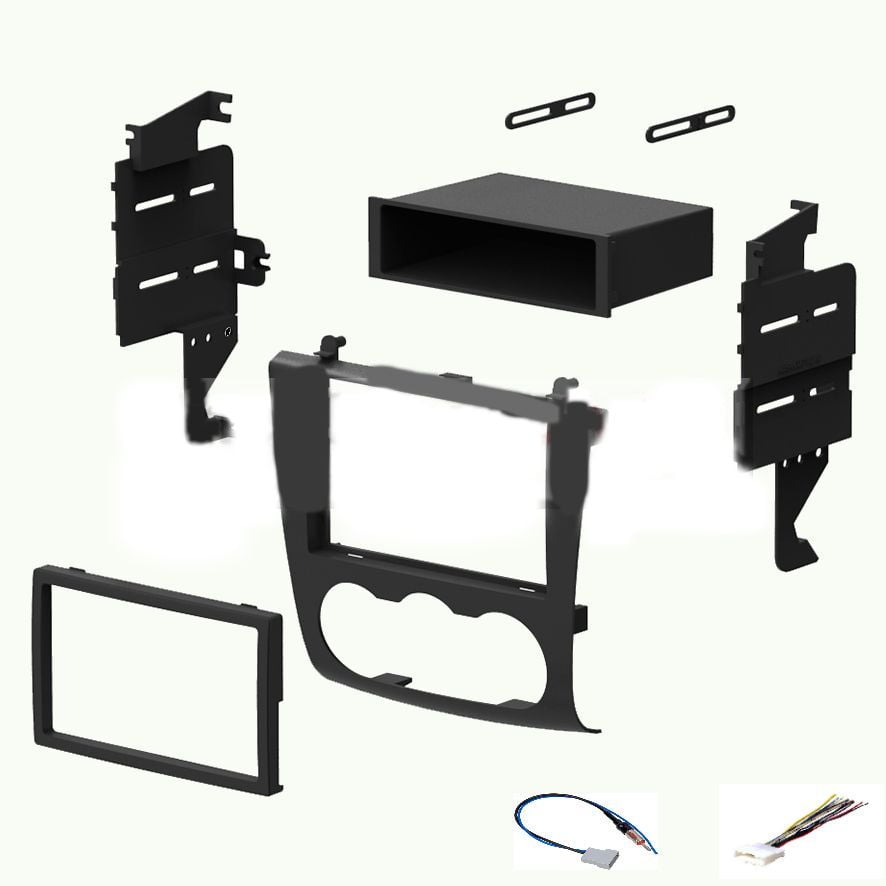 CACHÉ KIT1069 Bundle with Car Stereo Installation Kit for 2007 2012 Nissan Altima Harness Antenna for Single pr Double Din Radio Receivers in Dash Mounting Kit 4 Item 
