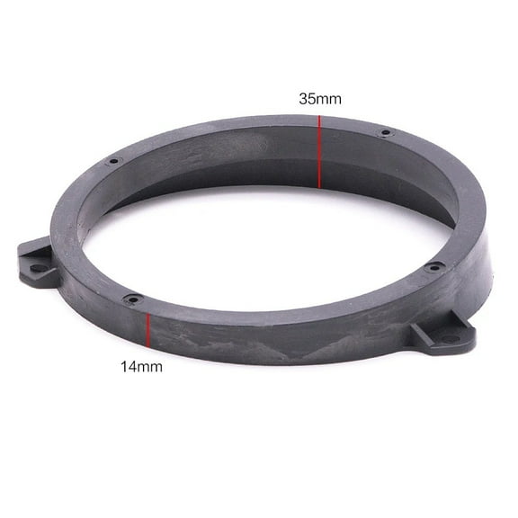 Furulu 2Pcs 6.5" Solid Front Door Speaker Spacer Mount Adapter Ring for Subaru Forester