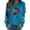 Sky Blue, variant on Fiaer Christmas Women Sweatshirts Shine Glass Snowflakes Xmas Pullovers Crew Neck Plus Size Baggy Trendy Tops Sky Blue XL