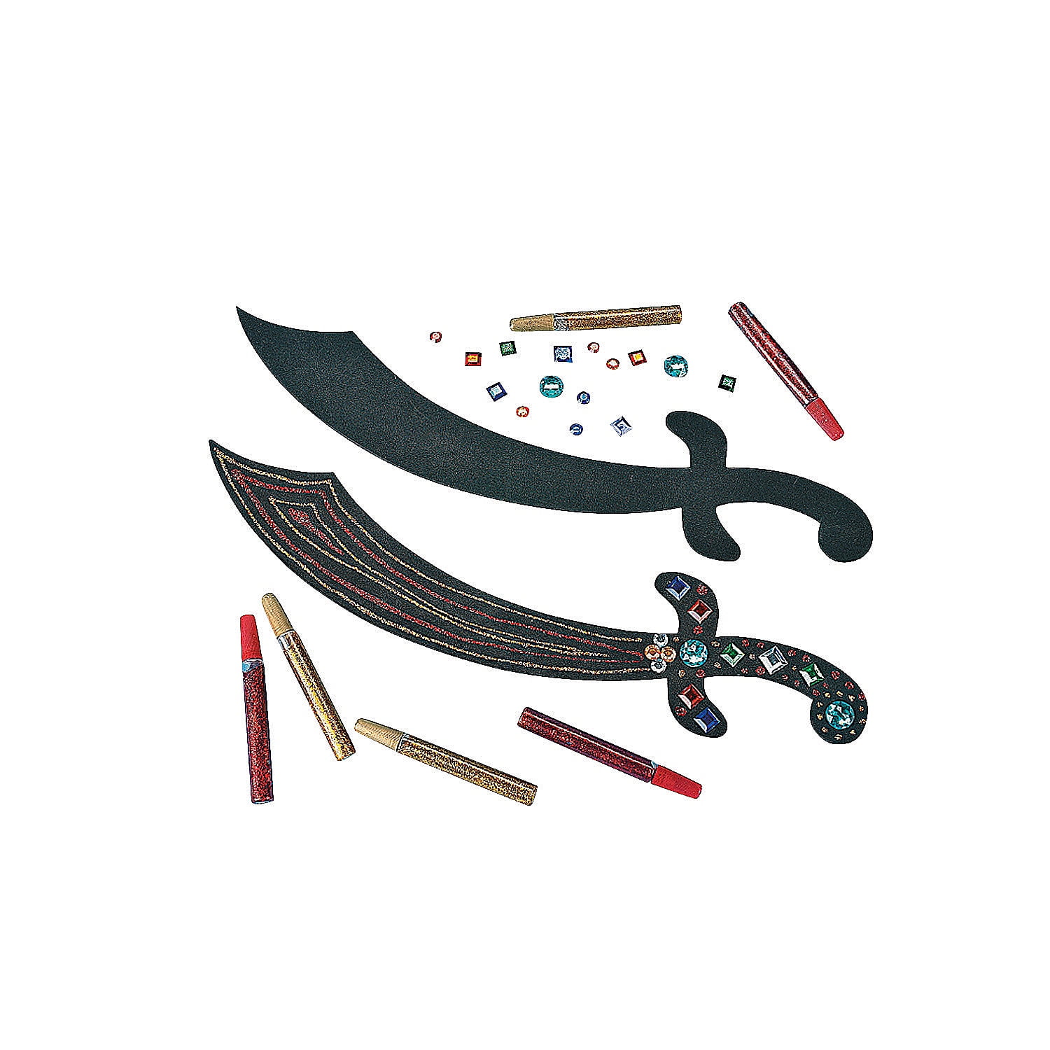 Foam Pirate Sword Craft Kit Party Favors 12 Pieces