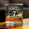thumbnail image 2 of to 7 Years - Whiskey Rocks Glass Gifts for Women & Men - 7th Anniversary Party - 10.25 Oz Glasses, 2 of 5