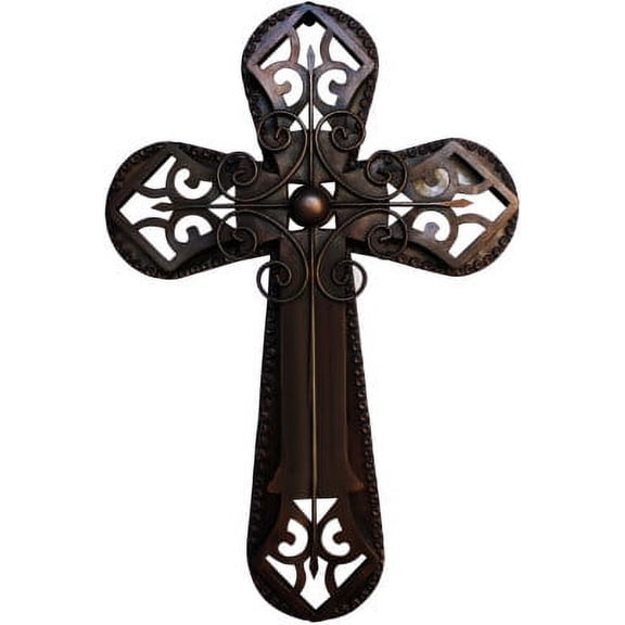 Antique Mexican Tin Cross