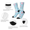thumbnail image 3 of Hirioo Funny Cute Teeth Pattern Adult Middle Tube Socks Breathable Sock Non-Pilling,Contrasting Color Design, 3 of 6
