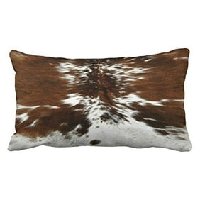 Bpbop Tri Color Brown Cowhide Print Pillowcase Throw Pillow Cover 18x18 Inches Walmart Com Walmart Com