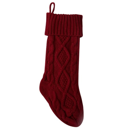 

WANGJIAOID Christmas Stockings With Large Knitted Stockings Christmas Decorations Indoor Classic Christmas Stockings Christmas Fireplace Hanging Chandelier Christmas Lights