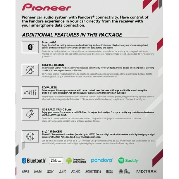 "Pioneer MXT-S3166BT Digital Media Receiver & Speaker Bundle w/Bluetooth"