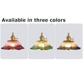 thumbnail image 6 of FSLiving Hanging Swag Pendant Light with 15ft Plug-in UL Dimmable Cord Brass Finished E26 Rotary Switch Socket Retro Tiffany Purple Hand-Made Glass Lamp for Bedroom,Bulbs Not Included - 1 Pack, 6 of 7