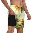 thumbnail image 3 of Haiem Sunflowers On A Yellow Background Men'S Quick-Dry Swim Trunks: Comfortable Beach Shorts With Mesh Lining And Pockets - Ideal For Swimming And Sunbathing Medium, 3 of 9