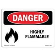 thumbnail image 1 of SignMission OS-DS-A-1218-L-2027 12 x 18 Po Signe de Danger OSHA - Hautement Inflammable, 1 of 1