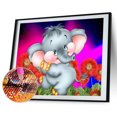thumbnail image 2 of Cuadros Decorativos 5D diamante pintura bebé elefante completo redondo taladro Rhinestone DIY pared arte artesanal Likrtyny embutido en tela, 2 of 9