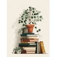 thumbnail image 1 of QISVANSET Botanical Books Stack Canvas Wall Art 15.75x11.81 Inches, 1 of 5