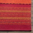 thumbnail image 5 of SAFAVIEH Montauk Ben Striped Soft Braided Cotton Runner Rug, Orange/Red, 2'6" x 6', 5 of 8