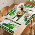 thumbnail image 5 of St. Patrick's Day Placemats Set&nbsp;of 1 Watercolor Green Hat Dog Lucky Shamrocks on Truck Wood Grain Heat Insulation Washable Place Mats, Non-Slip Table Mats for Dining Table Kitchen,13x19 Inch, 5 of 9