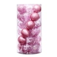 thumbnail image 3 of Bearachild 24 piezas bolas de Navidad adornos de colores boda familia interior exterior patio sala de estar dormitorio accesorios de decoración Kits de decoración para fiestas Rosado Bearachild HA008692-08B, 3 of 6
