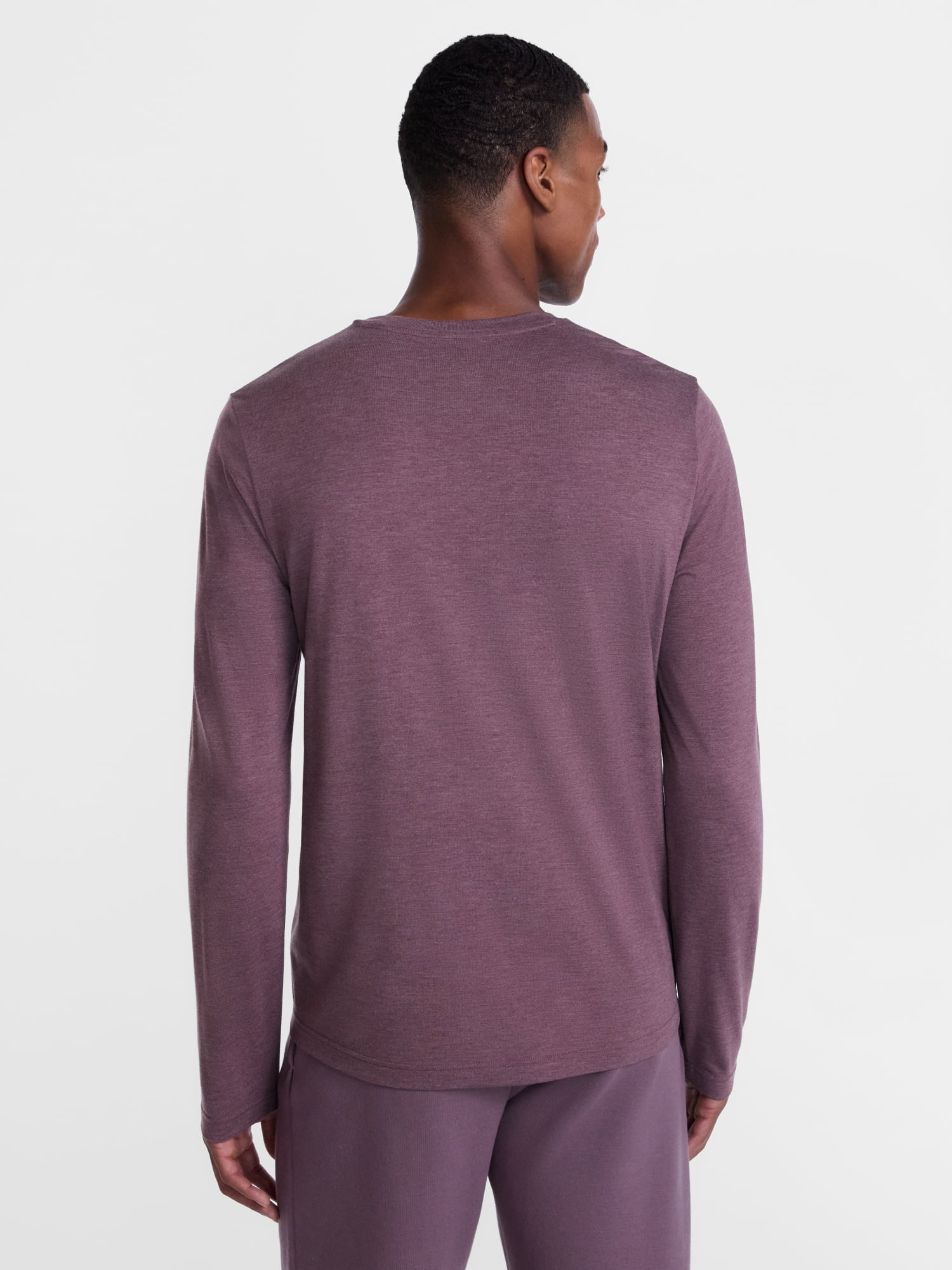 Athletic Works Men's and Big & Tall Men's Tri-Blend Tee with Long Sleeves, Sizes XS-4XLT, 2XB-5XB