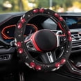 thumbnail image 3 of Uorisanigo Cherry Warm Steering Wheel Cover for Winter Fashion 15 Inch Car Steering Wheel Cover for Women Non Slip Car Steering Wheel Protector for SUV Sedan Vehicle Gift for Birthday, 3 of 8