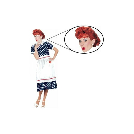 I Love Lucy Tv Show Woman Costume and Wig Set