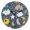 Black, variant on Sun and White Clouds Wall Clock 10in Round Artistic Oil Painting Home Decor Desk Table Clock