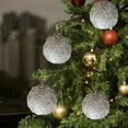 thumbnail image 3 of Large Shatterproof Christmas Ornament Hanging For Holiday Party Festive Home Indoor Outdoor Xmas Tree Decoration Spheres 4PCS, 3 of 6