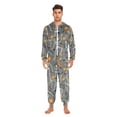 thumbnail image 3 of FORMRS Onesies Pajama for Adults Unisex Hoodie Winter Jumpsuit One Piece Sleepwear, Sizes S-2XL, Halloween Dancing Skeleton, 3 of 7