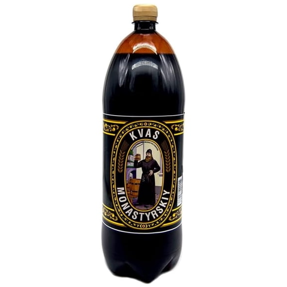 Monastyrskiy Kvas Rye Bread Drink 67.6oz - Ukrainian Traditional Kvass