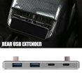 thumbnail image 1 of Car Rear USB Extender 5V/3A Charger 4 Ports USB Adapter Splitter Interior USB Hub for Tesla Model 3 Model Y 2021, 1 of 4