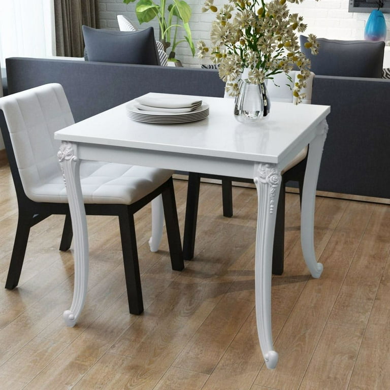 White gloss sale square dining table