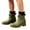 Green, variant on Women's Waterproof PVC Ankle Rain Boots Non Slip Heel Gardening Shoes With Knit Liner