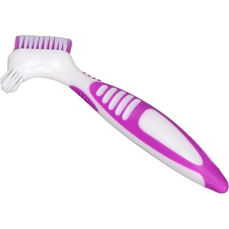 Teeth Cleaning Brush, Long-Lasting Denture Extension, Plastic Denture Protection Brush, Harmless, Portable, Double-Headed, for