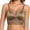 Brown, variant on French Lace Push Up Bra Adjustable Straps Fixed Cup Satin Wirefree for Casual Home Wear, M, Coffee