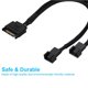 thumbnail image 2 of Methold SATA 15Pin a 2 * 4Pin Ventilador de refrigeración Cable adaptador de corriente Convertidor de 2 vías Cable 22AWG Juegos de teclado y mouse para computadora, 2 of 6