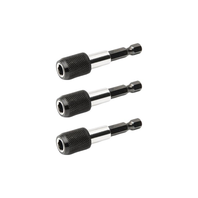 Soporte de broca de 3 piezas, varilla hexagonal de cambio rápido, accesorios, varilla de conversión de impacto 60 mm Sharpla Soporte para portapuntas