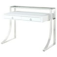 thumbnail image 4 of Gemma 48-inch 2-drawer Writing Desk White High Gloss, 4 of 11