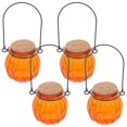 thumbnail image 4 of Clear Glass Pumpkin Candy Jar with Cork for 4Pcs Hanging Storage Containers, 4 of 4
