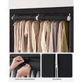 thumbnail image 7 of SONGMICS Closet Wardrobe, Portable Closet for Bedroom, Clothes Rail with Non-Woven Fabric Cover, Clothes Storage Organizer, 55.1 x 16.9 x 68.5 Inches, Black, 7 of 7