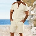 thumbnail image 2 of CONFREE Mens 2 Peice Shorts Sets Casual Men's Summer Outfits Set Patchwork Color Tshirts Shorts Athletic Track Suits for Men, 2 of 5