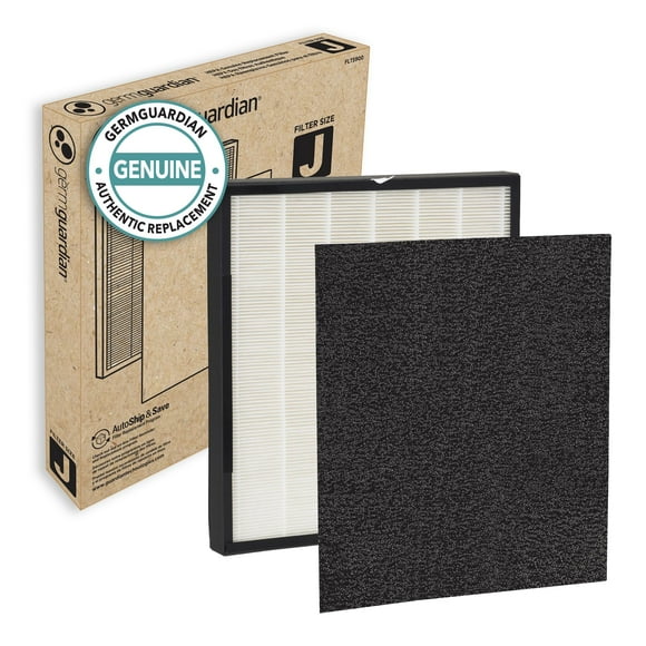 GermGuardian Filter J HEPA Pure Genuine Air Purifier Replacement Filter, Removes 99.97% of Pollutants, Wildfire Smoke, Odors, Pet Dander, Mold Spores