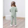 thumbnail image 6 of CARETOO Toddler Girl Clothes Pullover Sweatsuit Long Sleeve Sweatshirt sweatpants Set 2pcs Tracksuit Outfit Casual Loose Outfits 1-5T Set, 6 of 7