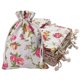 thumbnail image 1 of Paquete de 50 bolsas de lino y yute con cordón, pequeñas bolsas de regalo de tela de algodón de 10 x 14 cm, bolsa de yute con cordón, 1 of 5