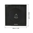 thumbnail image 2 of Unique Bargains Interrupteur de Sonnette Mural Réinitialisable Carré Noir AC250V 16A Panneau PC 86mmx86mm Finition Brossée, 2 of 6