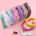 thumbnail image 4 of Diadema alta versátil para mujer con lentejuelas de colores, elegante diadema anudada, 4 of 4