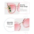 thumbnail image 4 of Gafas de sol Slocyclub Funky con forma de mariposa con diamantes de imitación para mujer, 4 of 6