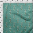 thumbnail image 2 of oneOone Cotton Cambric Fabric Leaves & Floral Block Print Fabric By The Yard 56 Inch Wide, 2 of 4
