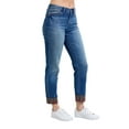 thumbnail image 3 of Judy Blue Full Size Plaid Print Cuff Straight Leg Jeans with Pockets, 3 of 4
