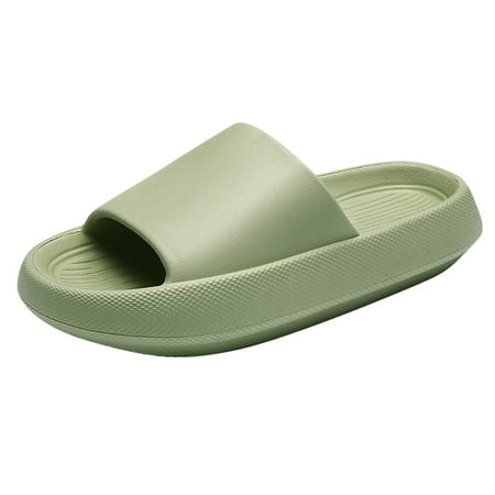 

iOPQO Women s slipper Family Slippers Home Wedge Thickened Indoor Women Shoes Couple Quick Drying Men Women s Slipper size household thick bottom Green 40